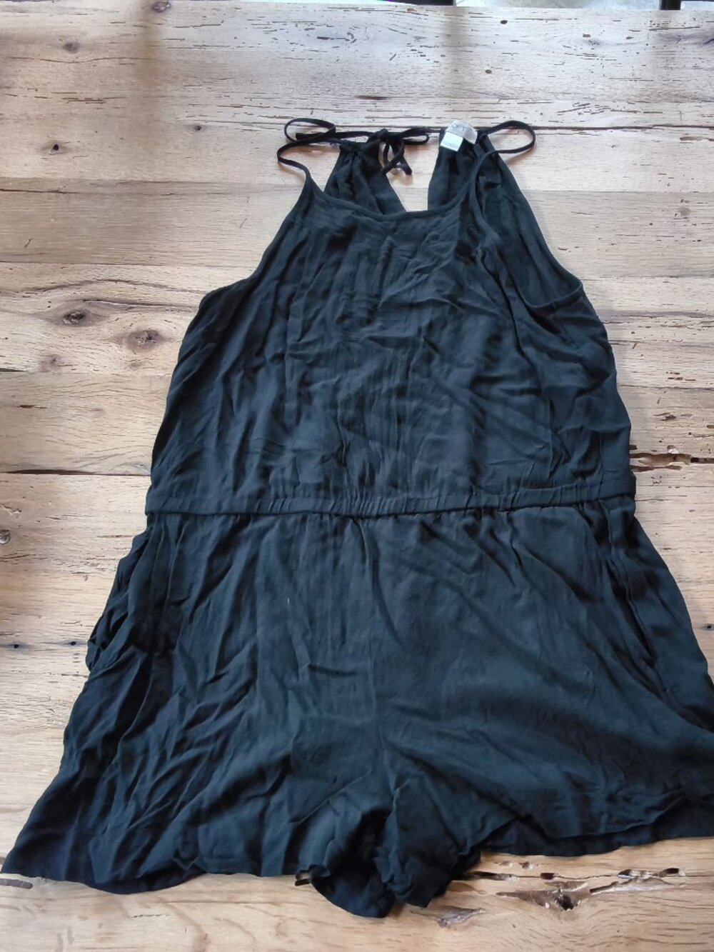 Loft black romper L Super comfy cozy fabric Elastic waist